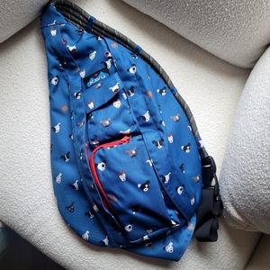 KAVU,  Sling Rope Bag, Rare Puppitude in Dark Blue